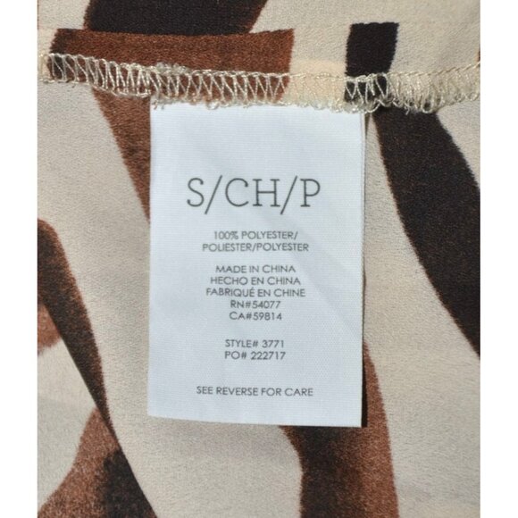 Cabi Ladies Brown Animal Tiger Print V-Neck Cap Sleeve Blouse Top Size S Light - Picture 8 of 9